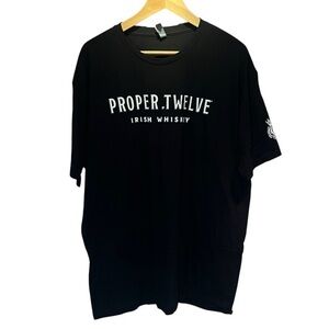 New Proper Whisky Men’s XXL T Shirt Black Lion Logo NWOT